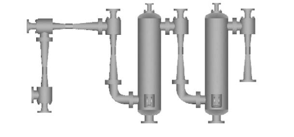 Five stage steam jet vacuum pump