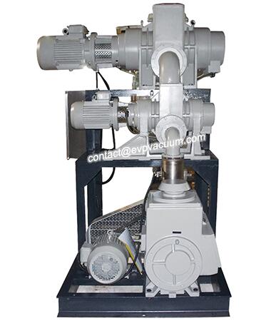 Roots vacuum pump unit