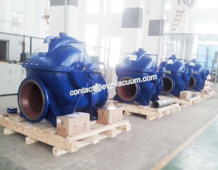 Axial split pump for irrigation product display