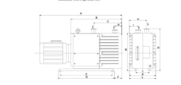 Rotary Vane Vacuum Pump Supply Installation size