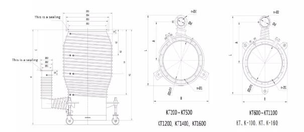 Oil Diffusion Vacuum Pump price installation dimensions