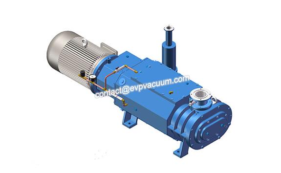 Dry screw vacuum pump for gas migration