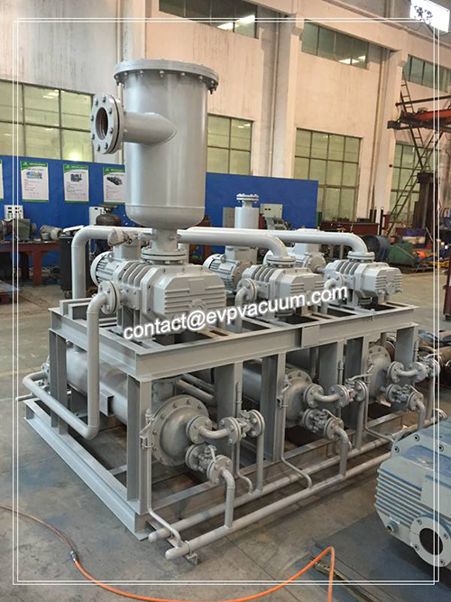 Vacuum pump unit commonly used in power plants