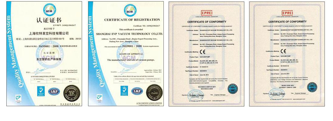 CE certification of vacuum pump