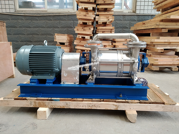 Double stage water ring vacuum pump in evaporator industry