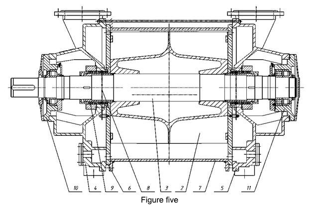 Liquid ring vacuum pump structural features