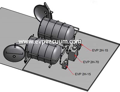 Piston Vacuum pump used in freezer dryer