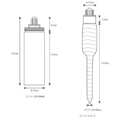 ZJ-51 thermocouple vacuum gauge size