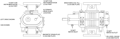 Disassembly drawing of Roots blower