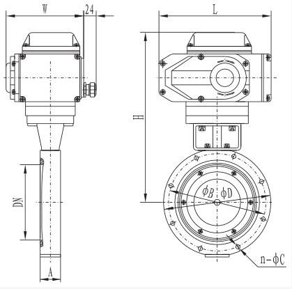 Gid-a series electric high vacuum butterfly valve