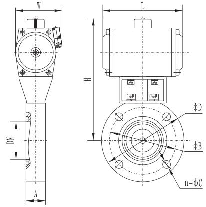 Giq-b series pneumatic high vacuum butterfly valve