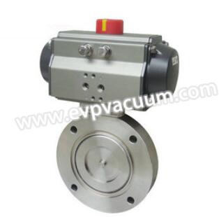 Pneumatic high-vacuum butterfly valve