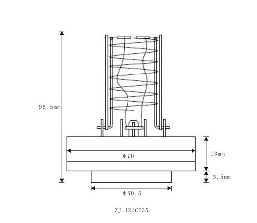 ZJ-12 vacuum gauge size