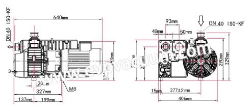 vacuum pump for electron beam welding machine size