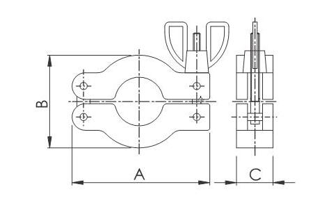 KF clamp assembly size