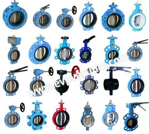 Various forms of butterfly valves