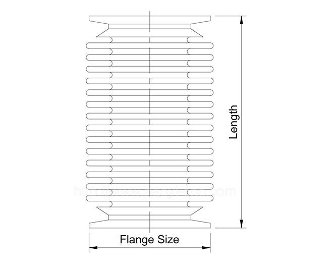 Steel bellows size