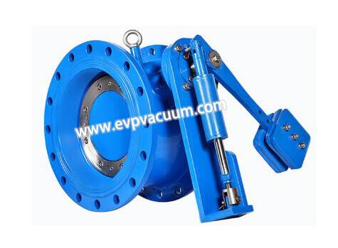 Heavy hammer hydraulic control slow closing check butterfly valve
