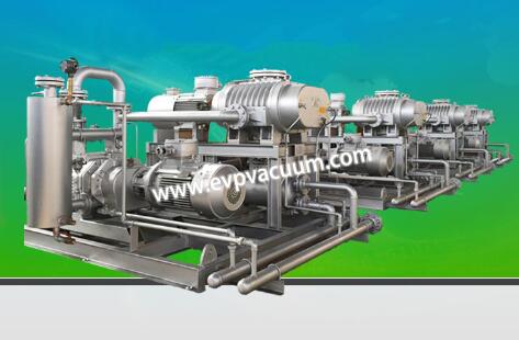 Air-cooled Roots screw pump vacuum unit composition