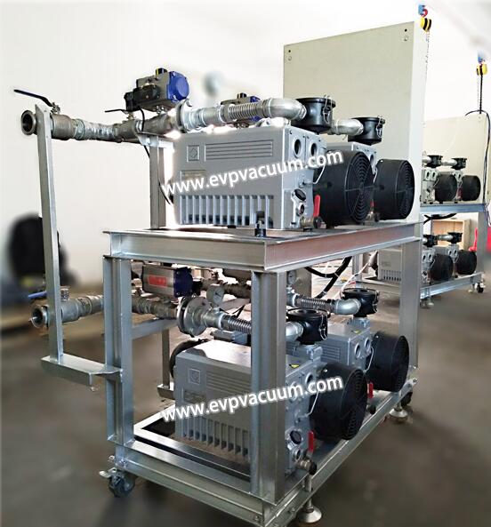 Vacuum unit for PVC transparent sheet extrusion