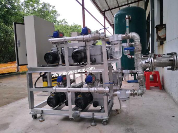 Vacuum system in soybean oil refining and processing