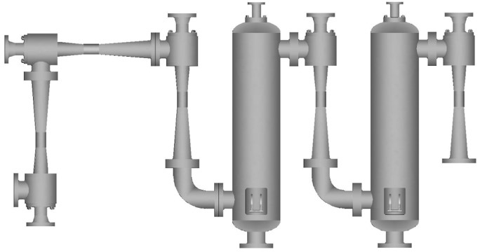 Five-stage steam ejector series