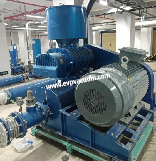 Roots blowers used in aquaculture of fish, shrimp farm