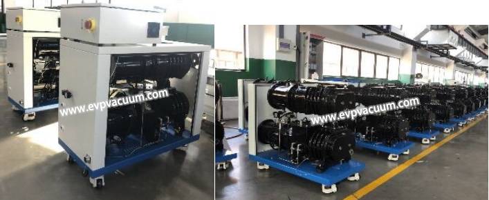 roots-dry screw vacuum pump unit