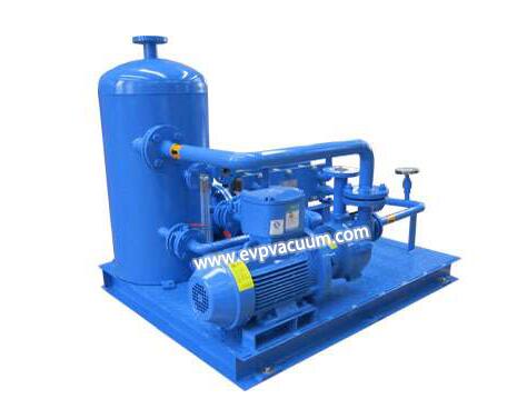 Liquid ring vacuum pump in mineral water degassing process