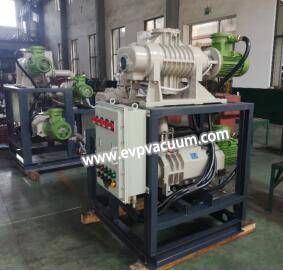Roots screw dry vacuum unit in practical application of performance