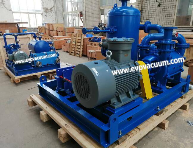 water ring vacuum pump unit of usage of working fluid