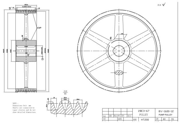 2BE3 big capacity liquid ring pump can be driven by belt