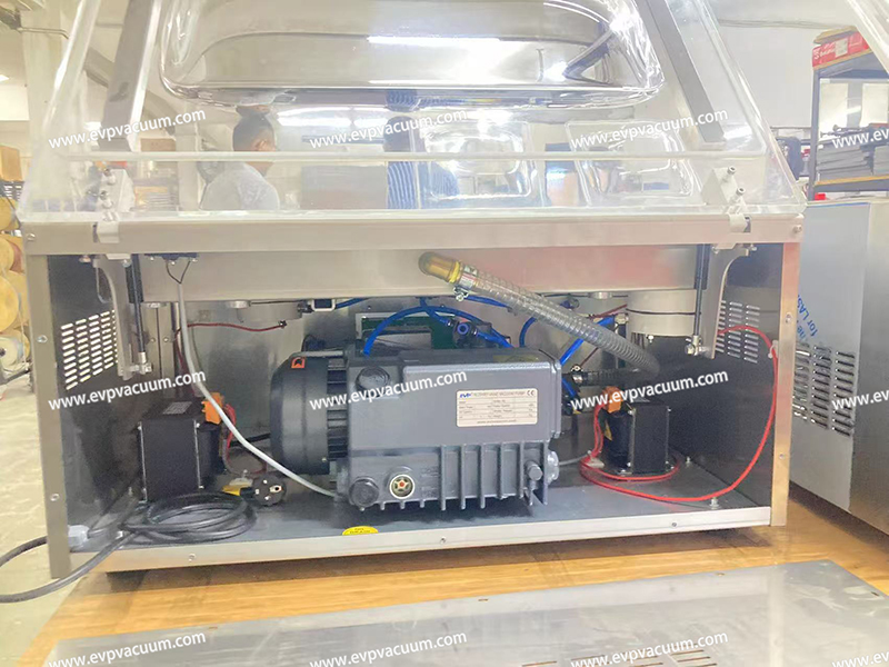Rotary vane vacuum pumps for electronic device packaging