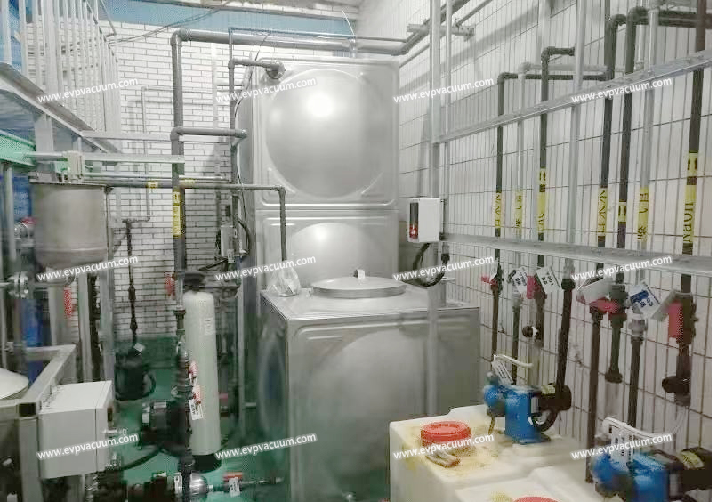 water ring liquid needs to be filtered or replaced 