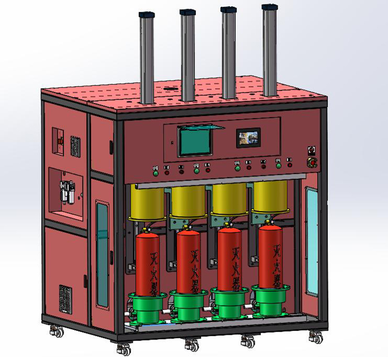 How to detect fire extinguisher leaks with the helium leak detector system？
