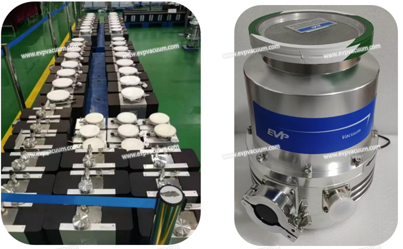 turbomolecular pump matched with a dry pump unit